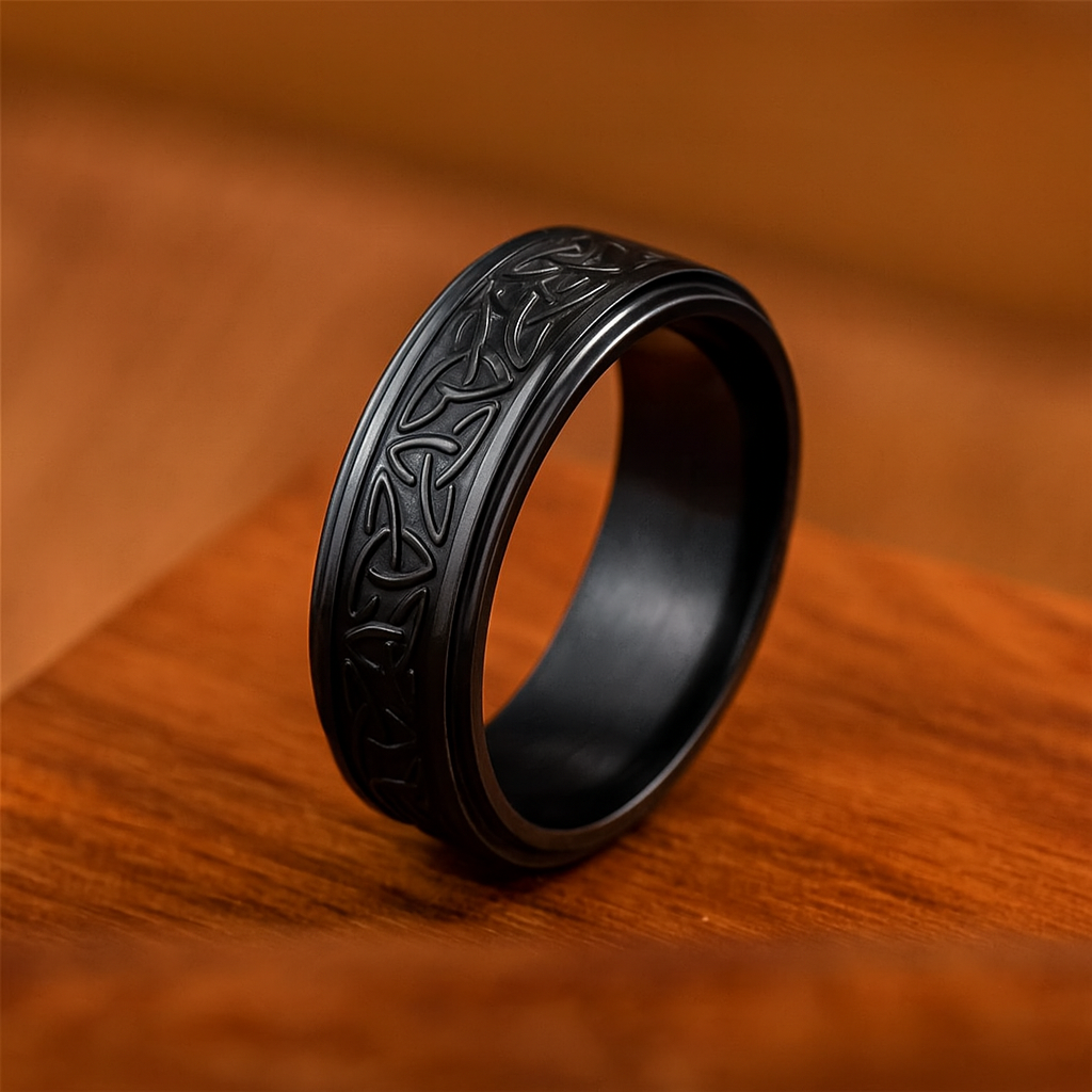 Keltischer Ring, rotierendes Edelstahl, anti Stress,-Angst Ring