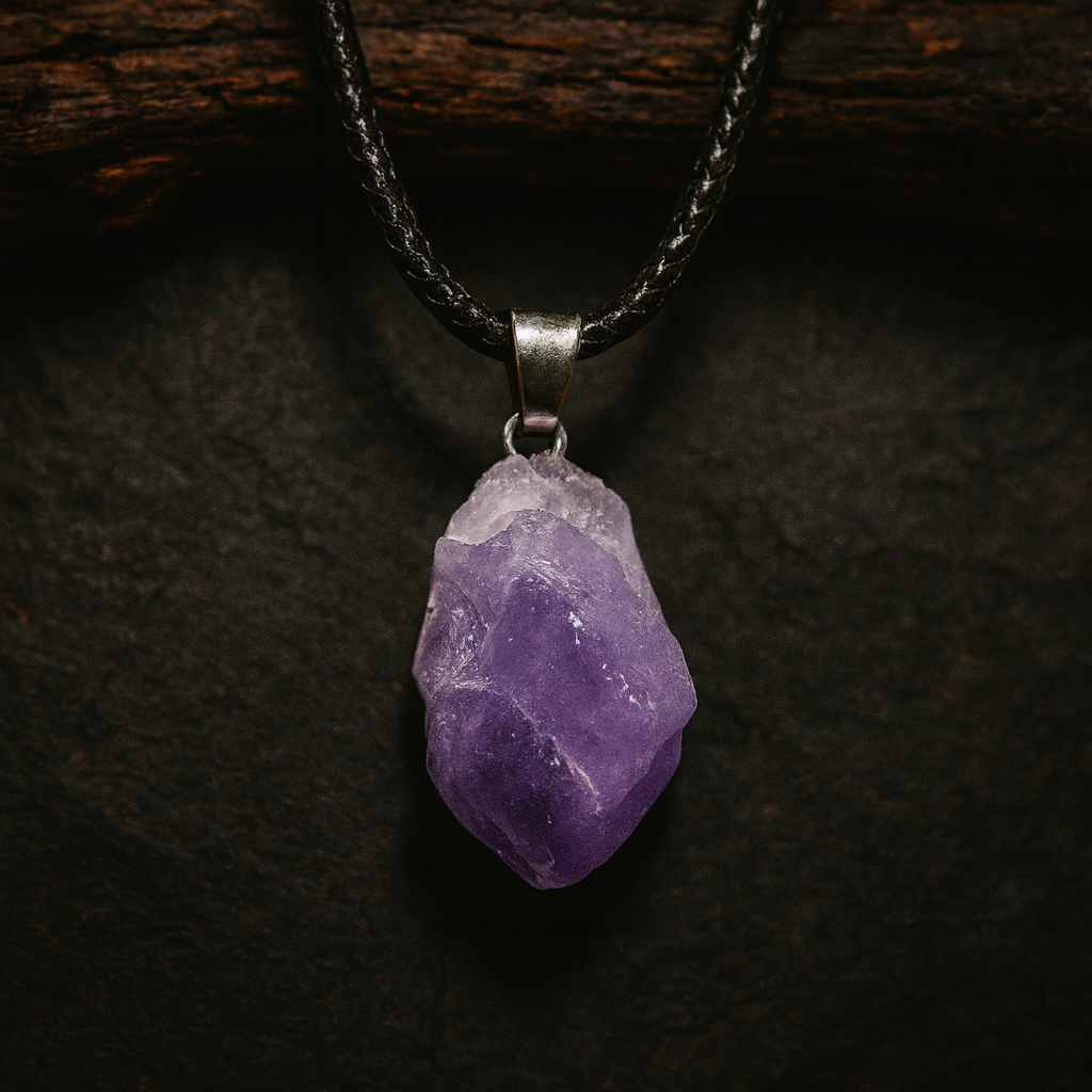 Amethyst Rohstein Halskette – Natürlicher Heilstein Schmuck für Damen