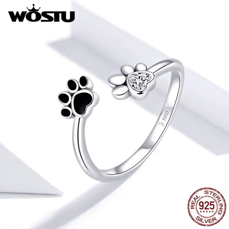 Forever Paw – 925 Silberring für Tierliebhaberinnen