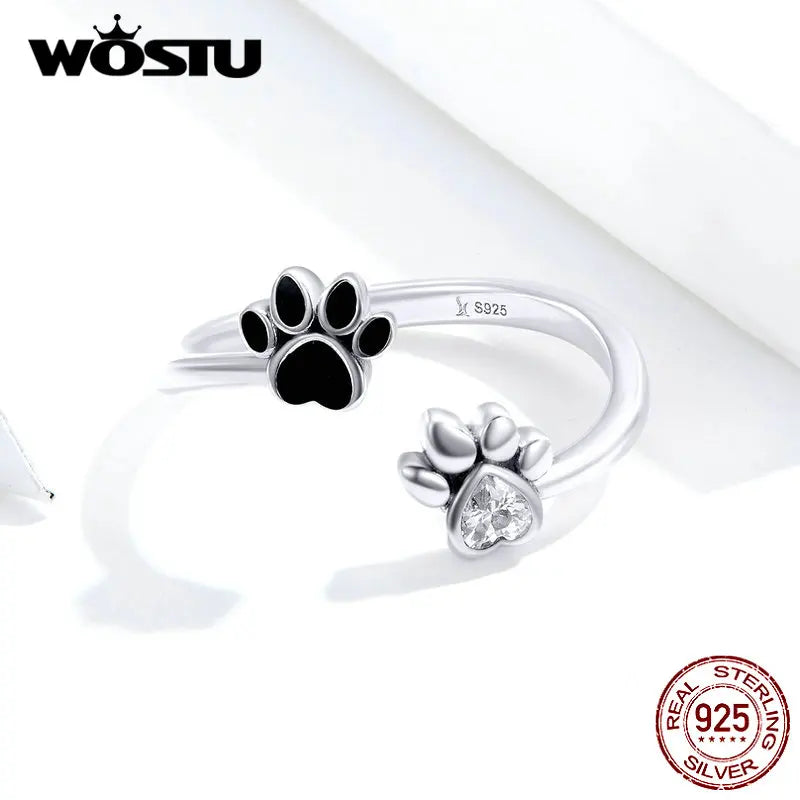 Forever Paw – 925 Silberring für Tierliebhaberinnen