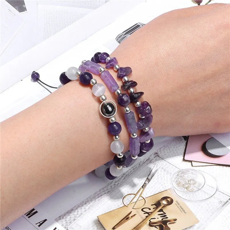 Amethyst Armband Set – Körperreinigung & Gewichtsverlust für Frauen & Männer