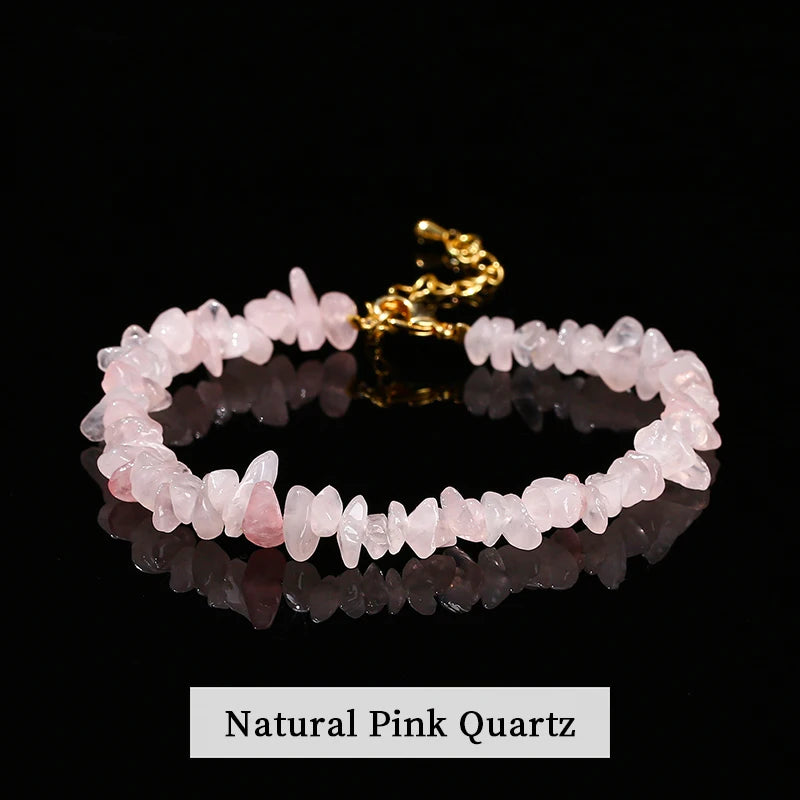 Chakra Armband mit Turmalin, Amethyst & Quarz – Verstellbar, Heilstein Schmuck