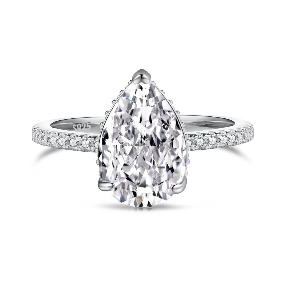Vergoldeter Crushed Ice Ring – Saphiroptik & Edel-Look