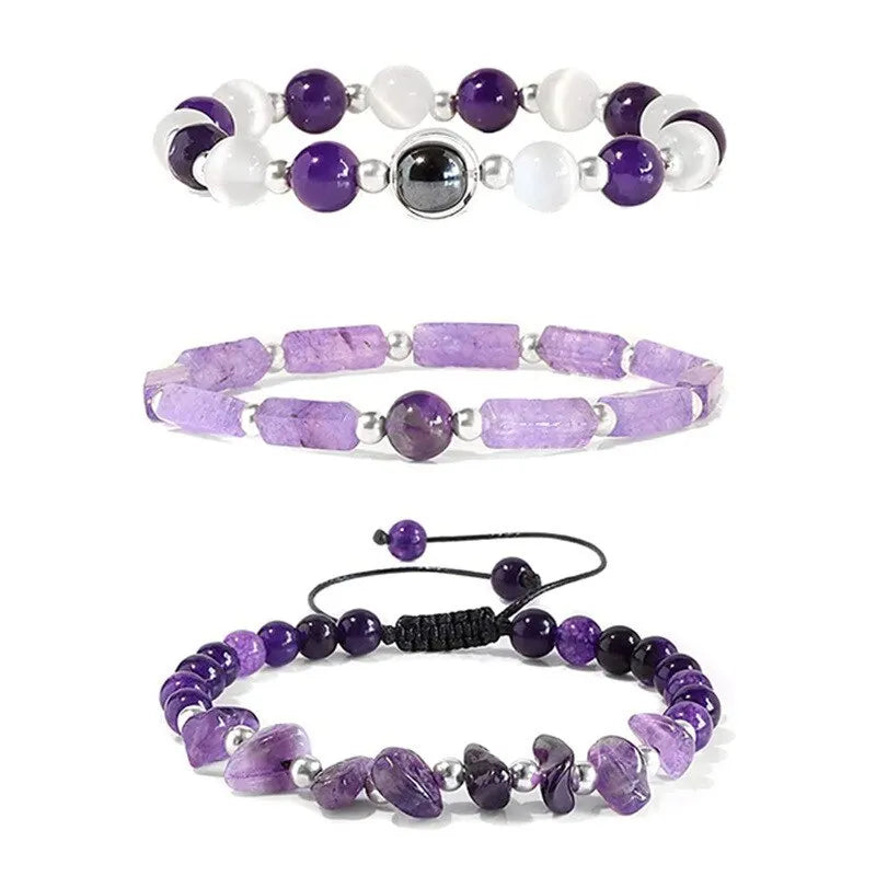 Amethyst Armband Set – Körperreinigung & Gewichtsverlust für Frauen & Männer