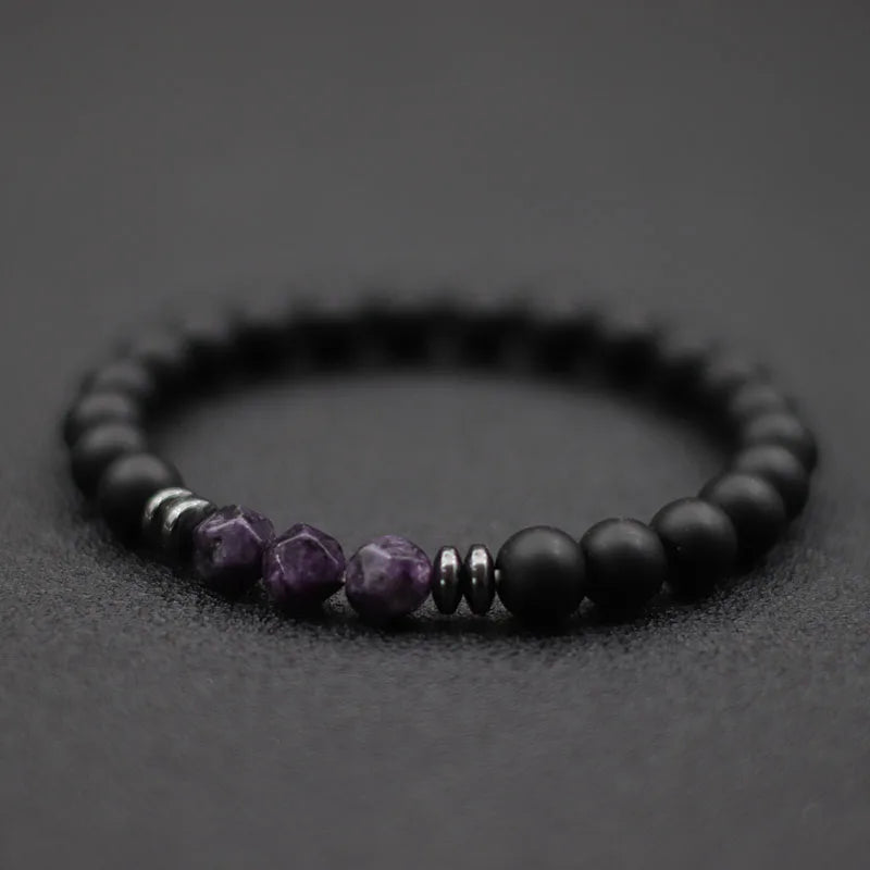 Herren Armband – Schwarzer Onyx, Tigerauge & Sodalith Natursteinperlen