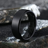 Herren Bandring aus Edelstahl – Schwarz, Gold, Silber, Größen 6–13