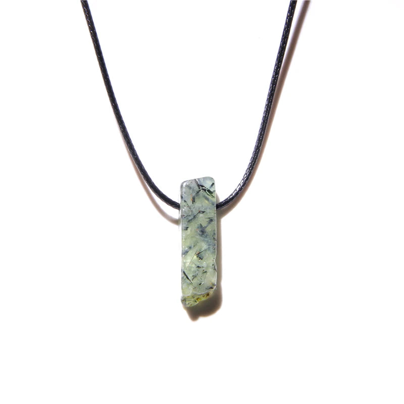 Vintage Herren Halskette – Obsidian & Tigerauge Anhänger mit Lederseil
