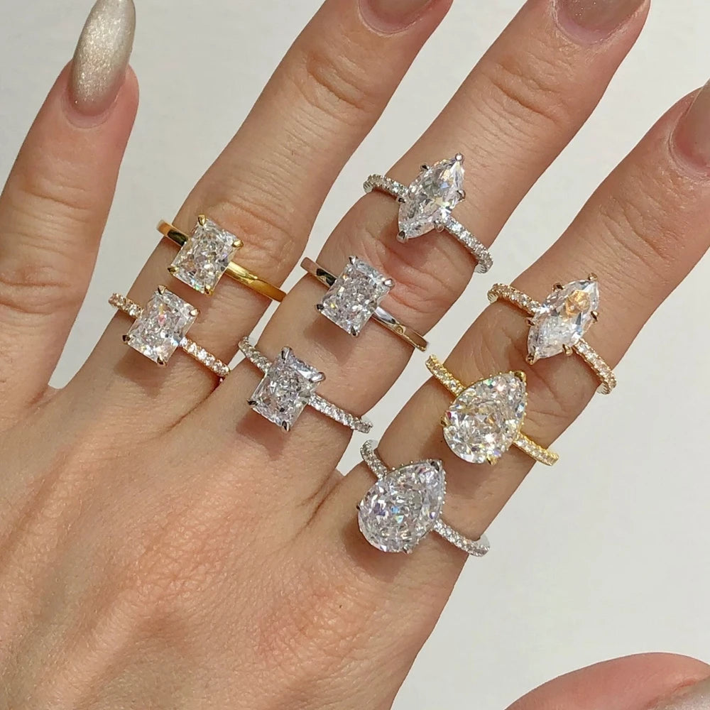 Vergoldeter Crushed Ice Ring – Saphiroptik & Edel-Look