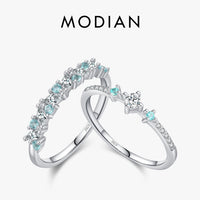 Green Glow – Zirkonia-Ring aus echtem Silber