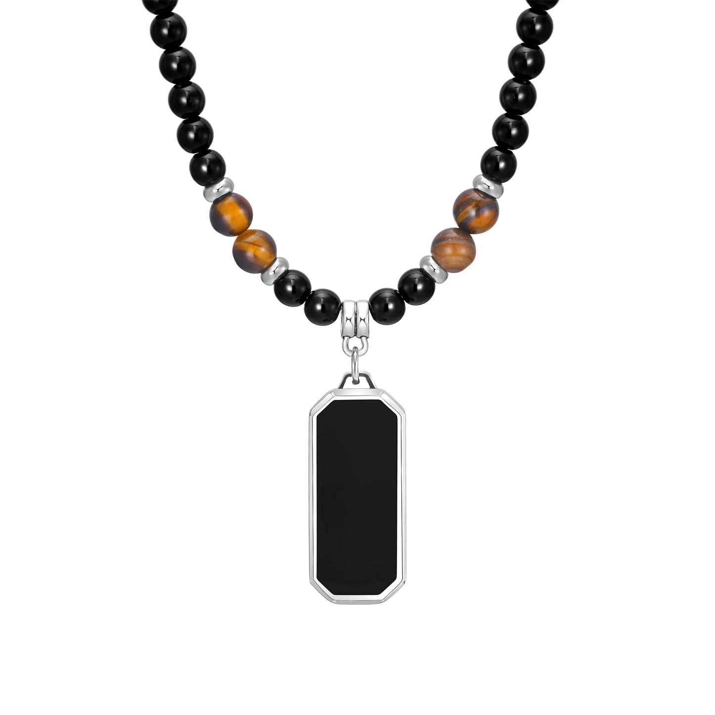 Tibetische Phurba Dolch Halskette – Kilaya & Tigerauge mit Lava Stein