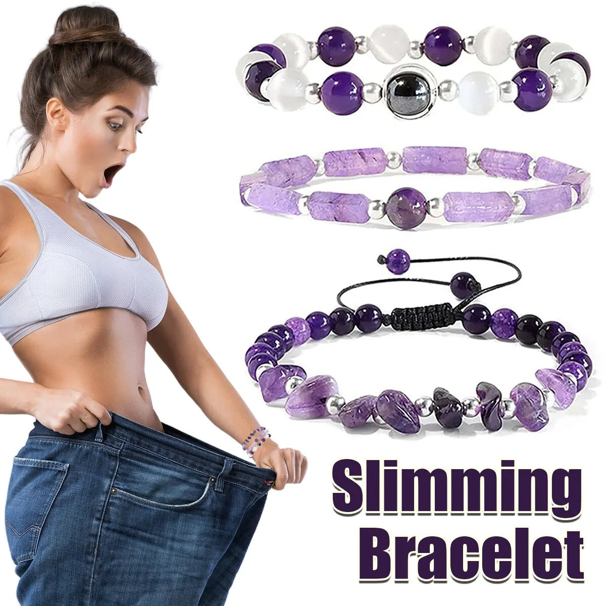 Amethyst Armband Set – Körperreinigung & Gewichtsverlust für Frauen & Männer