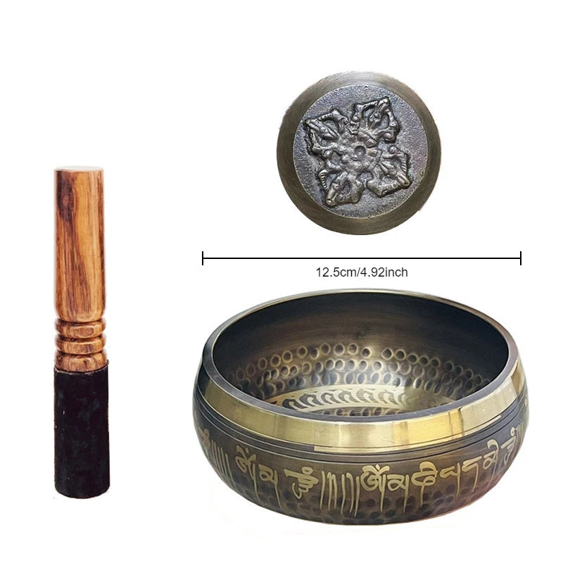 Buddhistische Klangschale – Nepal-Mantra & Zubehör