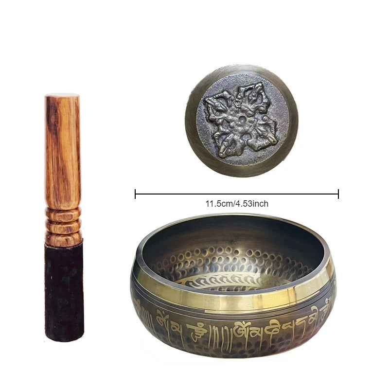 Buddhistische Klangschale – Nepal-Mantra & Zubehör