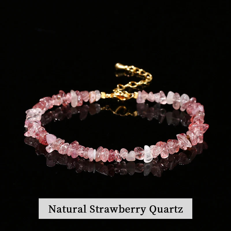 Chakra Armband mit Turmalin, Amethyst & Quarz – Verstellbar, Heilstein Schmuck