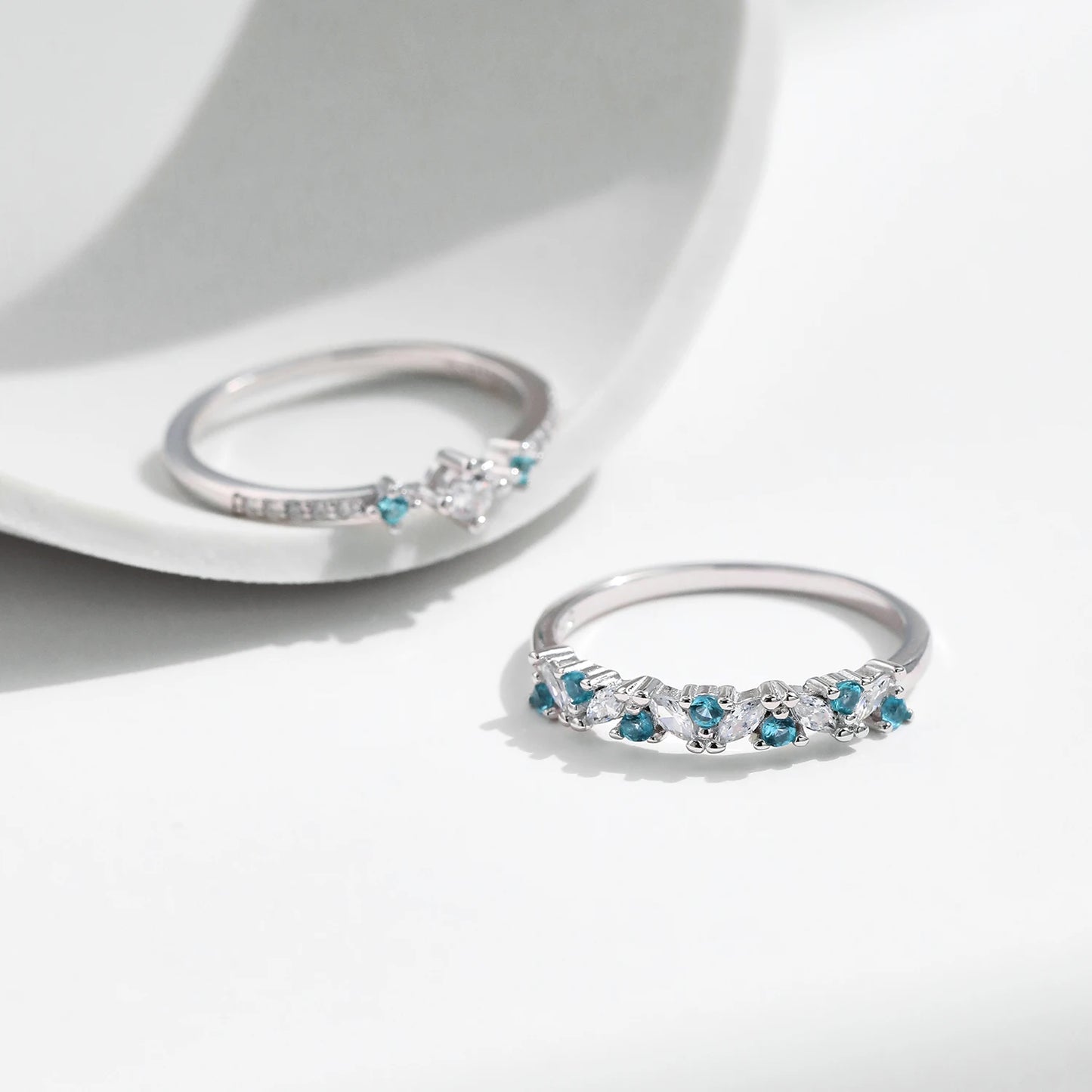 Green Glow – Zirkonia-Ring aus echtem Silber