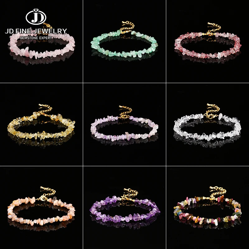 Chakra Armband mit Turmalin, Amethyst & Quarz – Verstellbar, Heilstein Schmuck