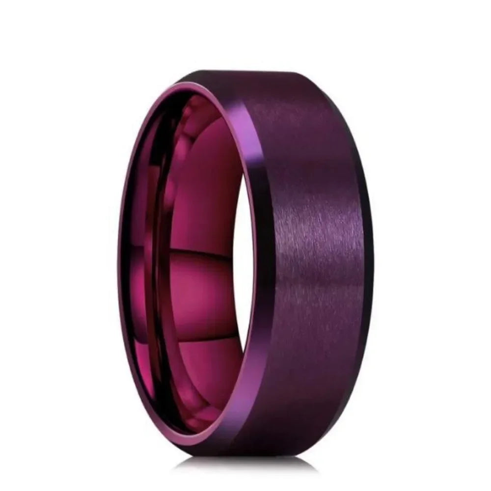 Herren Bandring aus Edelstahl – Schwarz, Gold, Silber, Größen 6–13