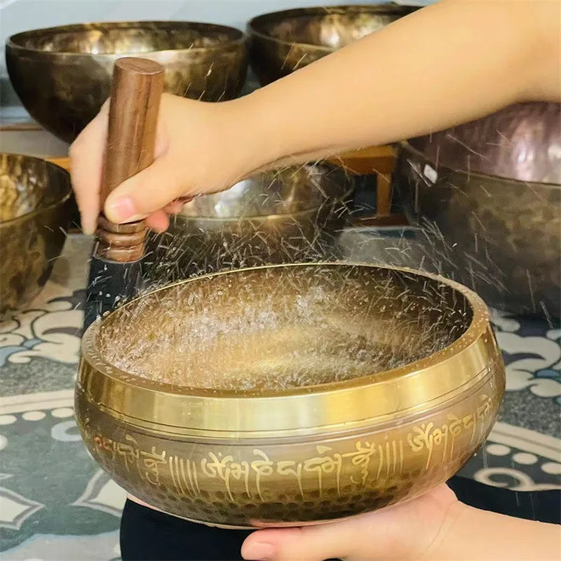 Buddhistische Klangschale – Nepal-Mantra & Zubehör