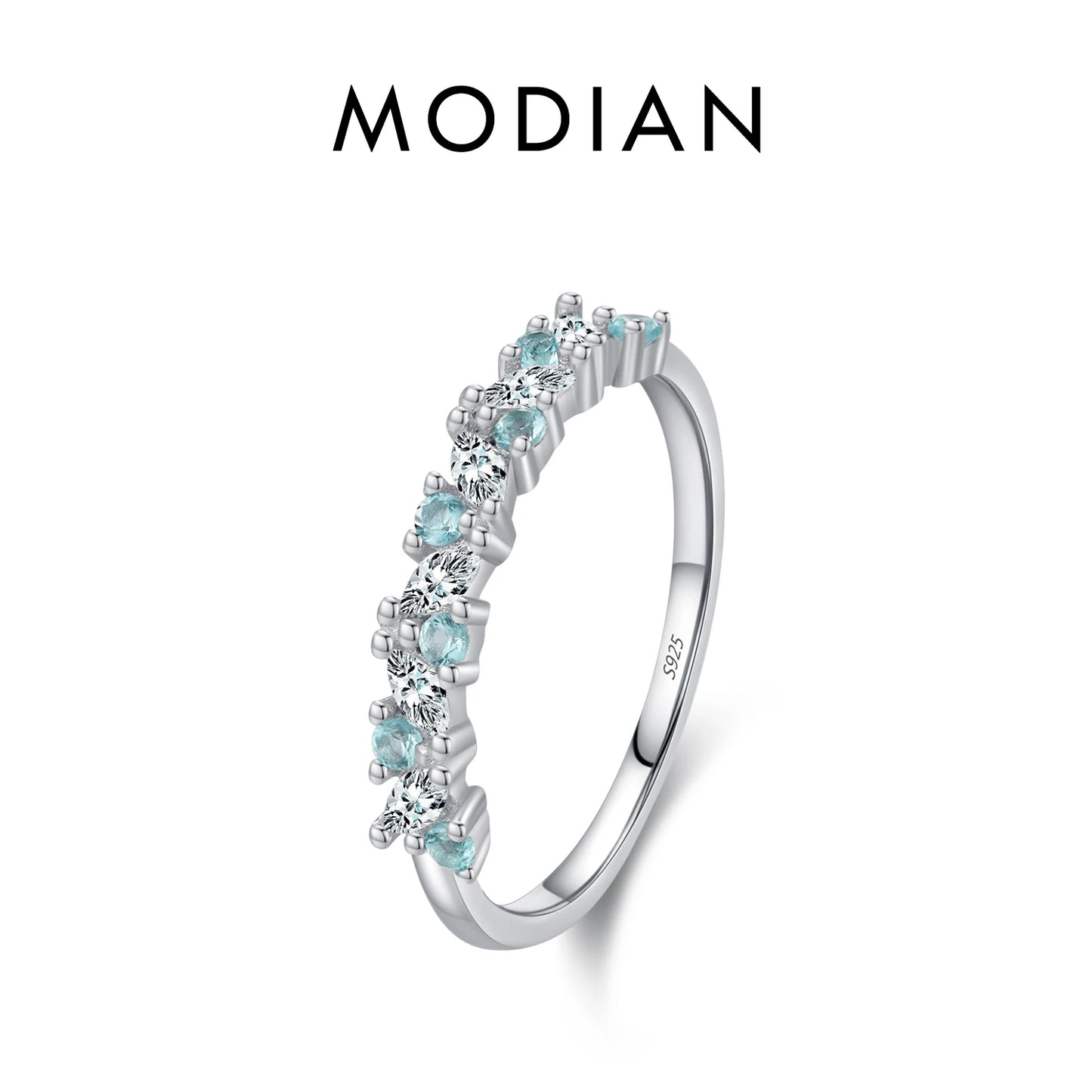 Green Glow – Zirkonia-Ring aus echtem Silber