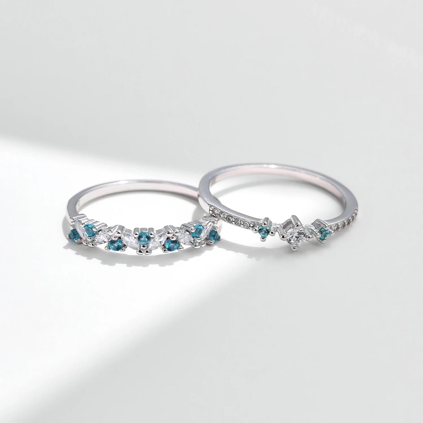 Green Glow – Zirkonia-Ring aus echtem Silber