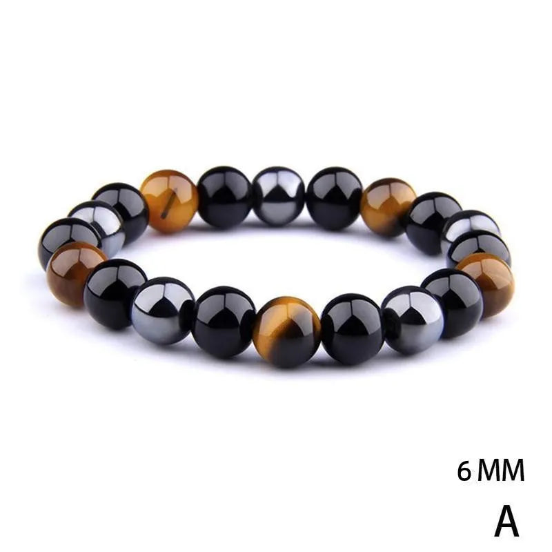 Herren Armband mit Obsidian, Hämatit & Tigerauge – Magnetischer Gesundheitsschutz