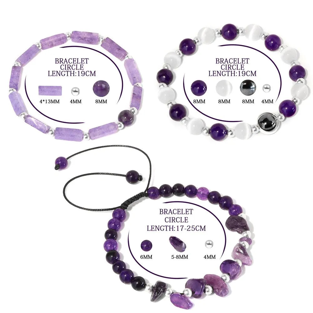 Amethyst Armband Set – Körperreinigung & Gewichtsverlust für Frauen & Männer