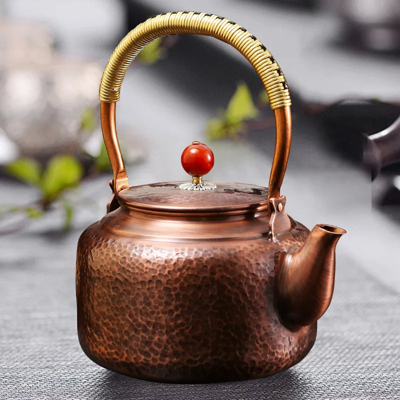 Kupfer Teekanne - Vintage Hebebalken