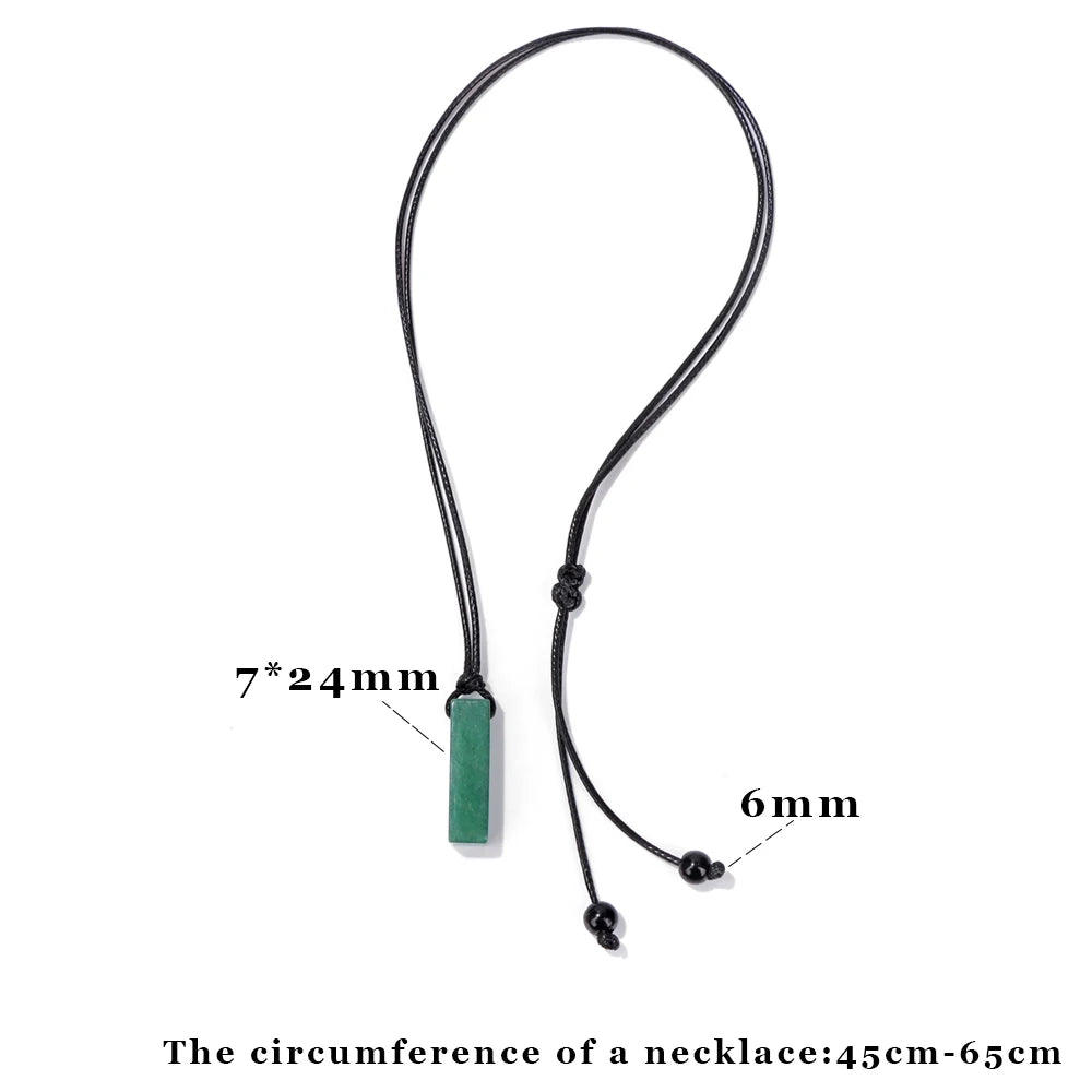 Vintage Herren Halskette – Obsidian & Tigerauge Anhänger mit Lederseil