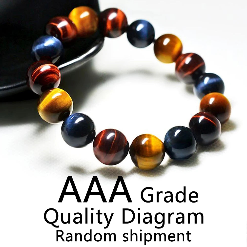 Tigerauge Armband für Paare – Elastisch, mit Heilstein & Buddha-Charm