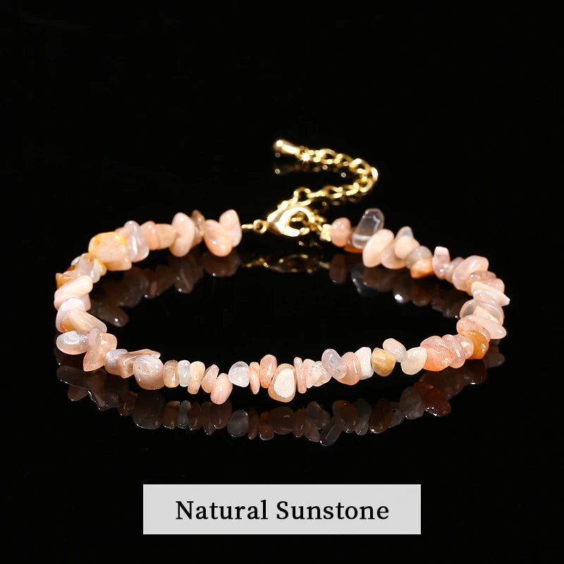 Chakra Armband mit Turmalin, Amethyst & Quarz – Verstellbar, Heilstein Schmuck