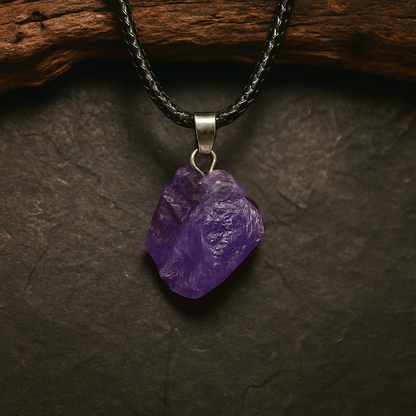 Amethyst Rohstein Halskette – Natürlicher Heilstein Schmuck für Damen