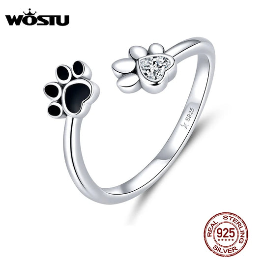 Forever Paw – 925 Silberring für Tierliebhaberinnen