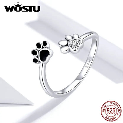 Forever Paw – 925 Silberring für Tierliebhaberinnen