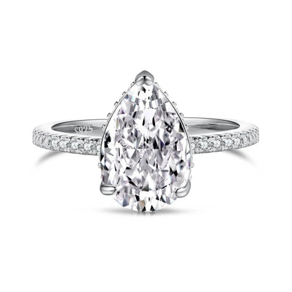 Vergoldeter Crushed Ice Ring – Saphiroptik & Edel-Look