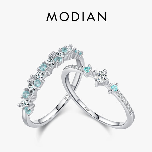 Green Glow – Zirkonia-Ring aus echtem Silber