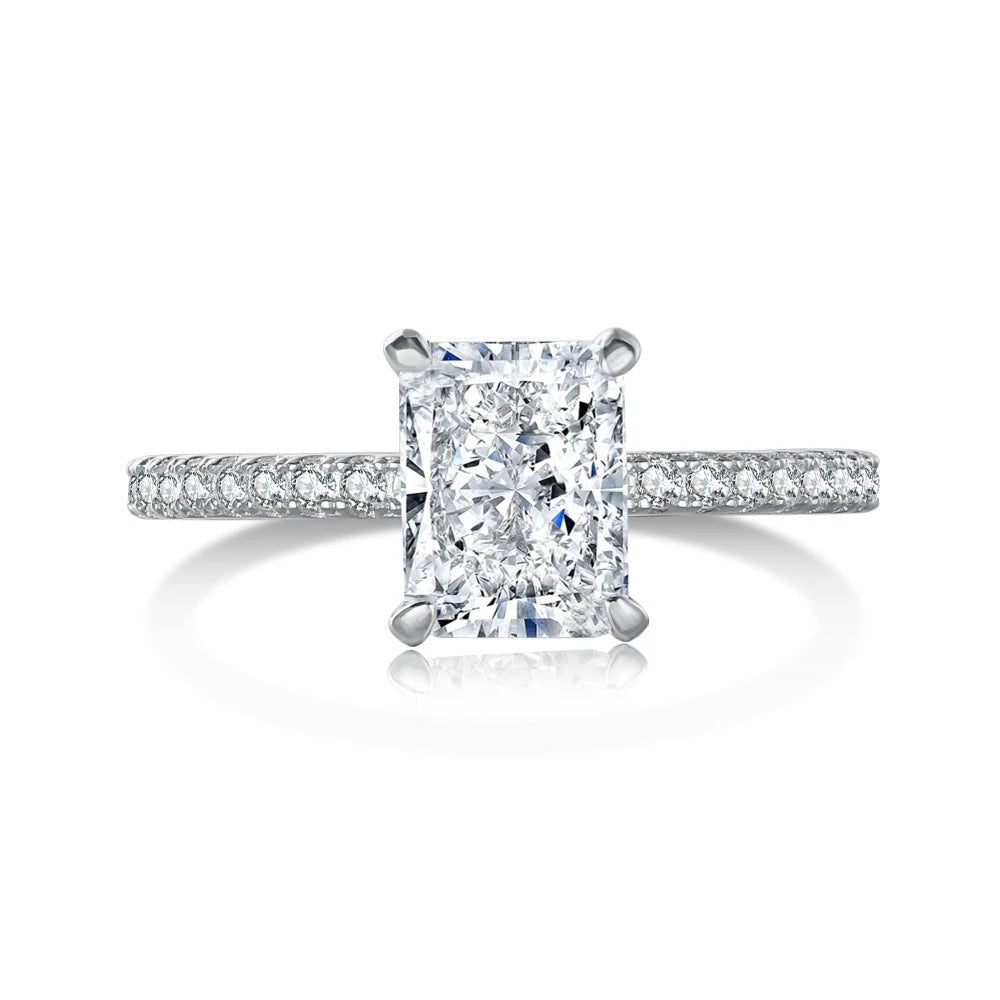 Vergoldeter Crushed Ice Ring – Saphiroptik & Edel-Look