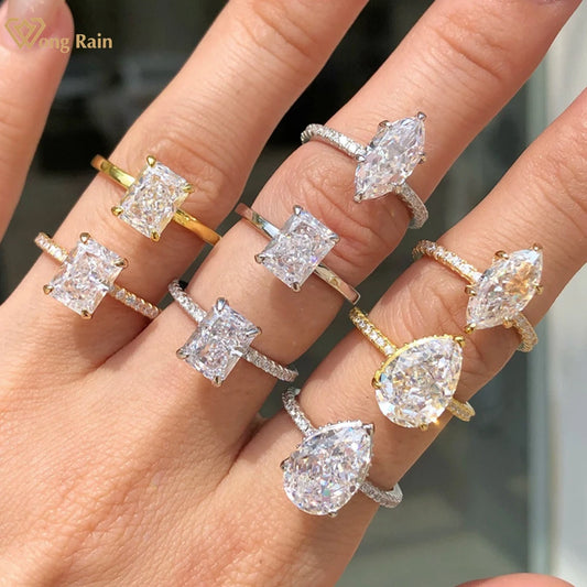 Vergoldeter Crushed Ice Ring – Saphiroptik & Edel-Look