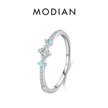 Green Glow – Zirkonia-Ring aus echtem Silber
