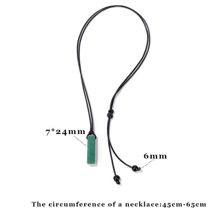 Vintage Herren Halskette – Obsidian & Tigerauge Anhänger mit Lederseil