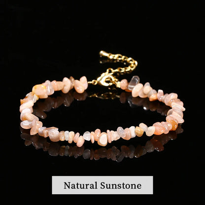 Chakra Armband mit Turmalin, Amethyst & Quarz – Verstellbar, Heilstein Schmuck